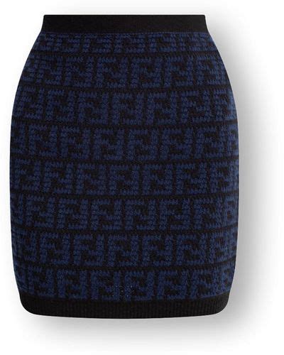 fendi blue skirt|genuine fendi skirts.